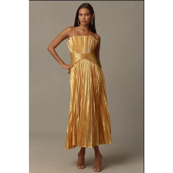 Acler Dresses & Skirts - NEW Acler  Hatchford Maxi Dress Gold Size 6 US